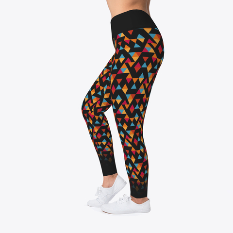 DIY Colorful Triangle Pattern Workout Leggings