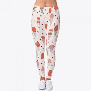 Custom Ice Cream Summer Workout Leggings