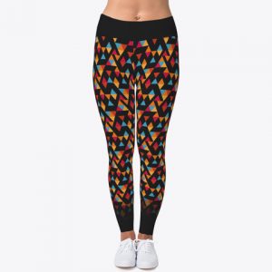 DIY Colorful Triangle Pattern Workout Leggings