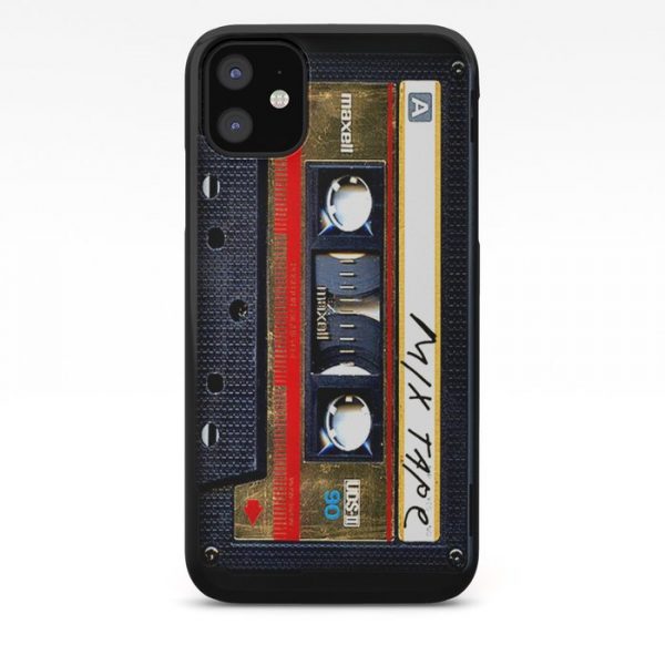 Custom Retro classic vintage gold mix cassette tape iPhone Case